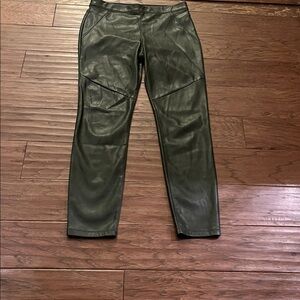 Free People Faux Leather Leggings in Moss Size 26
